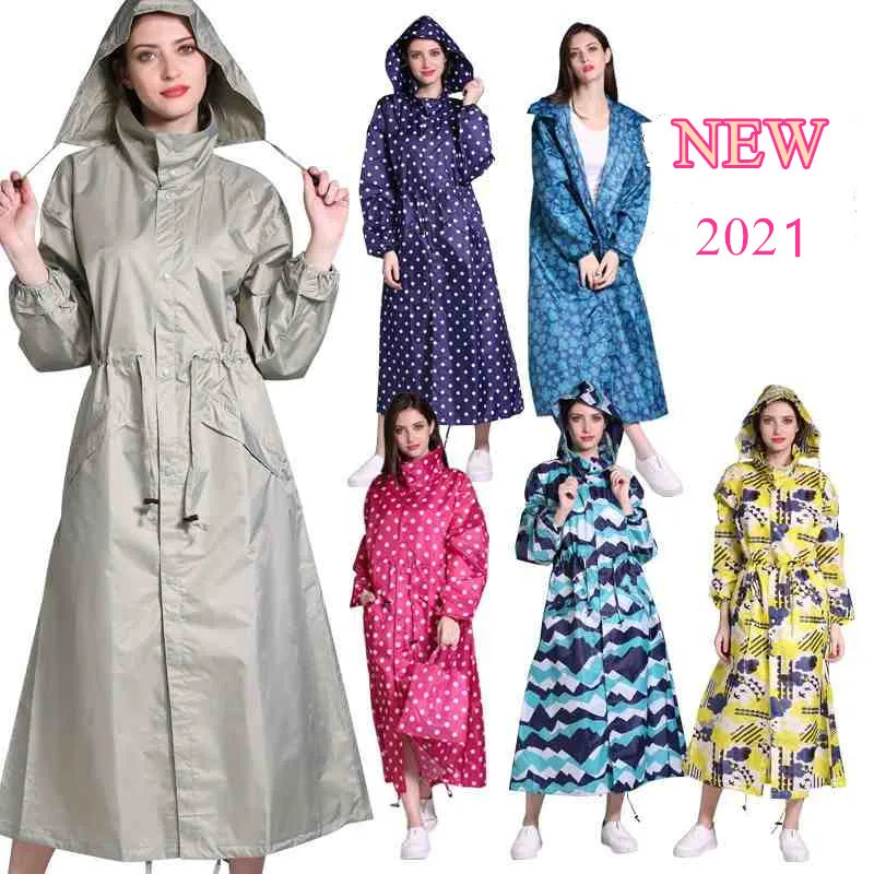 

ATIAMYTLES Long Raincoat Women Waterproof Windproof Hooded Light Hiking Men Rain Coat Ponchos Jacket Cloak Chubasqueros Mujer