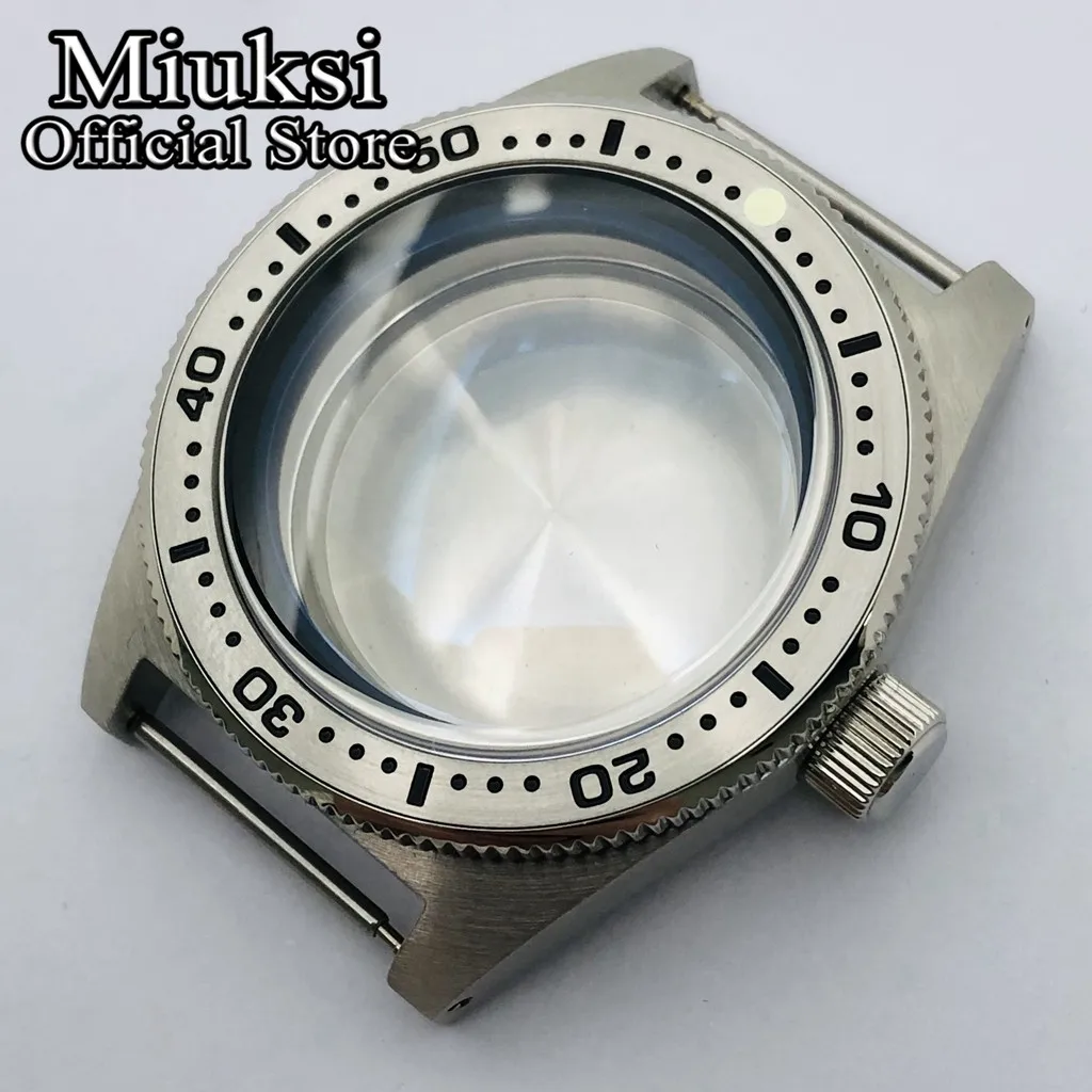 

Miuksi 62MAS diving 40mm sterile watch case stainless steel bezel 200m waterproof domed sapphire glass fit NH35 NH36 movement