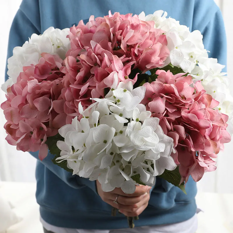 Artificial Flower Silk Hydrangea Head for Wedding Party Home Decoration DIY Wreath Gift Box Scrapbook Craft 2019 Hot Sale | Дом и сад