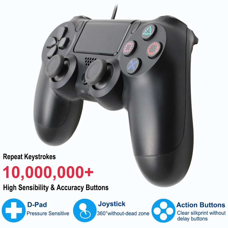Проводной игровой контроллер для Ps4 Sony Playstation 4 Dualshock вибрационный джойстик