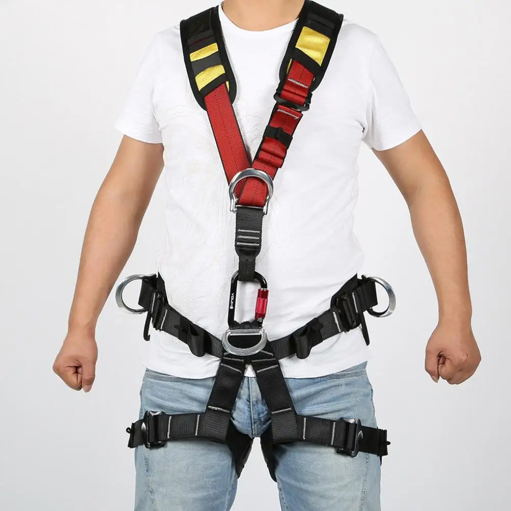 

Outdoor Rock Climbing Aerial Work Rappelling Shoulder Safety Belt Harness Equip