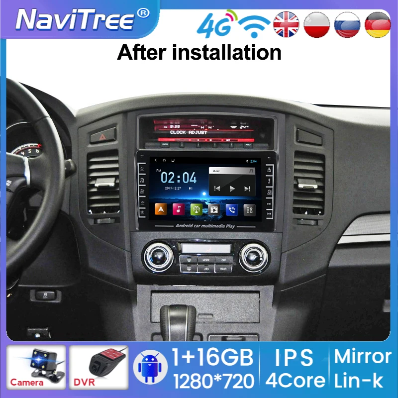 Автомагнитола на Android с IPS видеоплеером мультимедийным проигрывателем для Mitsubishi