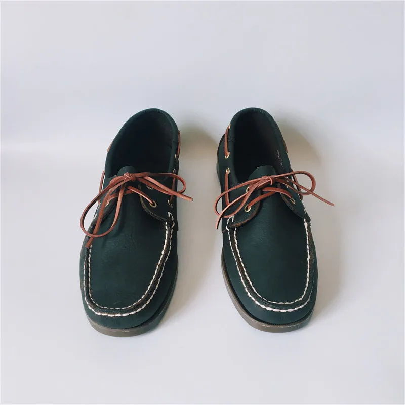 Кожаная обувь цвета красного вина Осенние водонепроницаемые мокасины Мужская