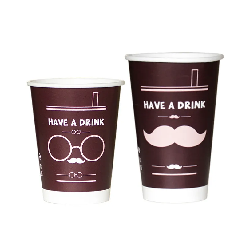 50 шт коричневая одноразовая кофейная чашка креативная забавная часть Подарочная