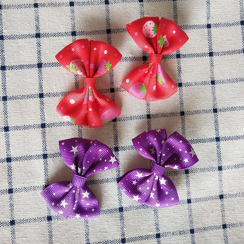 

50 Pcs Pet Dog Hair Accessories Big Size Pet Dog Hair Bows Clips Handmade Cute Dog Hair Grooming Accessories Dog Supplier