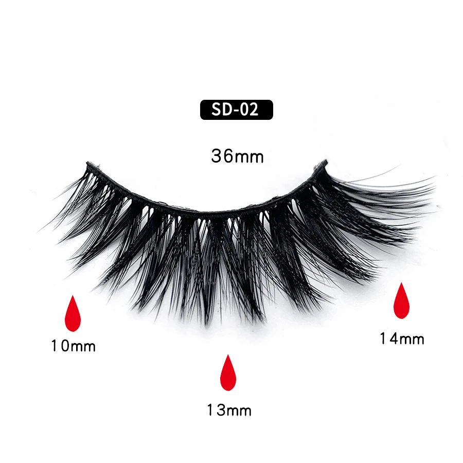 SD-02 Clotobeauty 3d норковые ресницы накладные ресницы натуральные толстые длинные объемные ресницы тонкие Накладные ресницы макияж расширение-SD - Цвет: SD-02