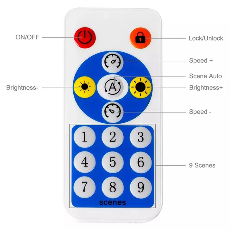 

SP608E WS2812B Music Controller 8 CH Signal Output WS2811 WS2815 LED Light Strip Built in Mic IOS Android Bluetooth App