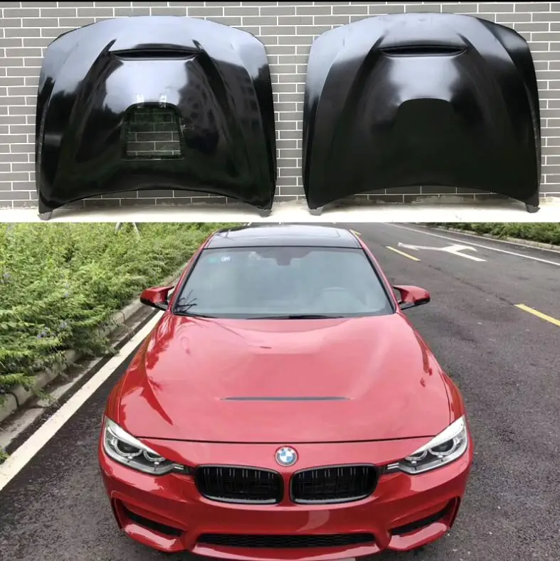 

Fashion Transparent Glass Carbon Fiber Front Bumper Engine Hood Bonnet Vent Cover For BMW 3 Series F30 F32 F35 F36