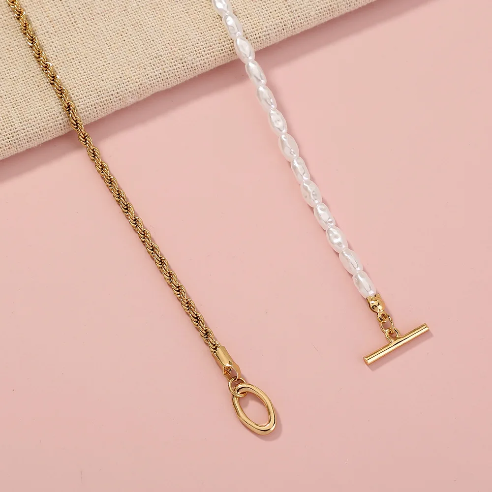 

Elegant Pearl Chain Necklaces For Women Baroque Imitation Pearl Chain Female Neck Necklace Korean Fashion Birthday Jewlery Gifts