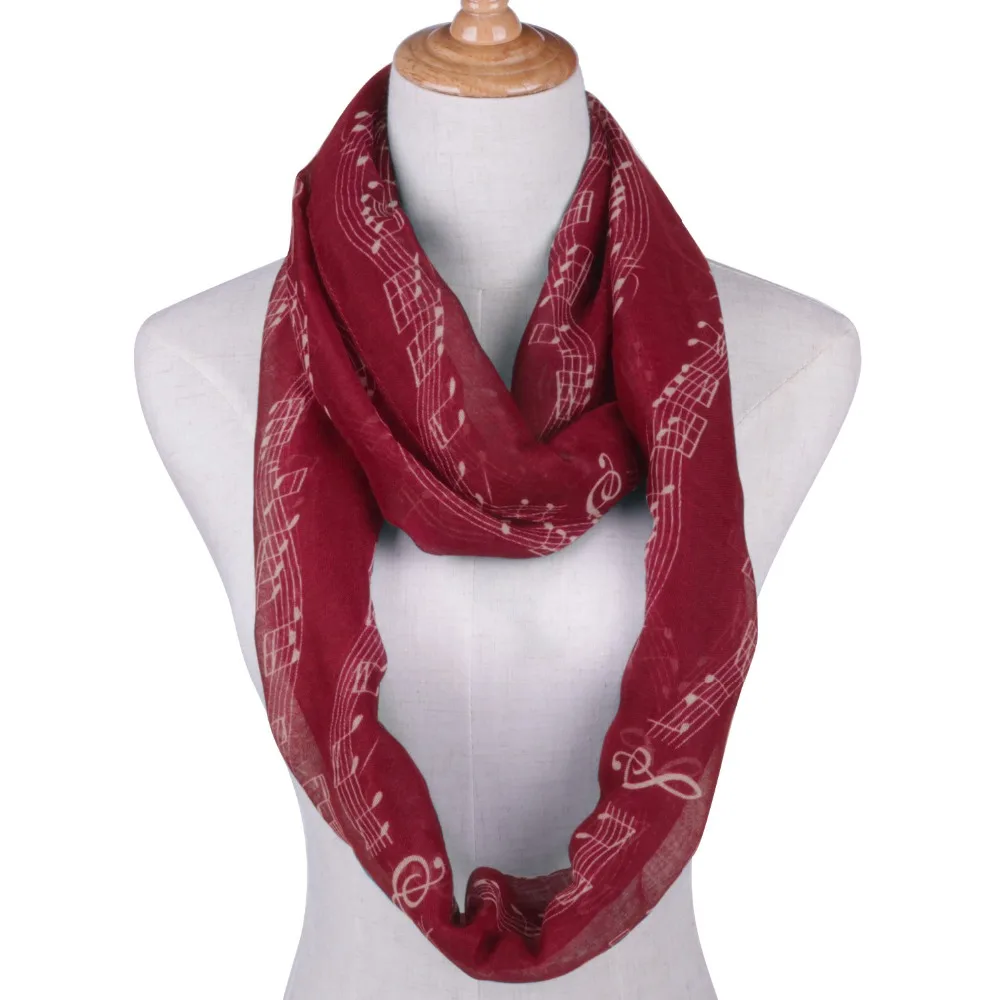 Шарф с принтом Музыка Infinity женский шарф Snood Foulard Дизайнерские шарфы|scarf thailand|scarf