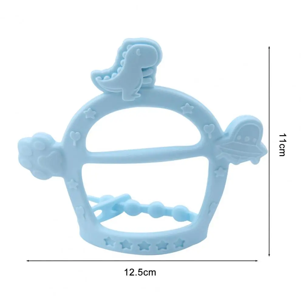 

Teether Toy Smooth Edge Cartoon Shape Food Grade Material Toddler Silicone Teething Toy for Infant