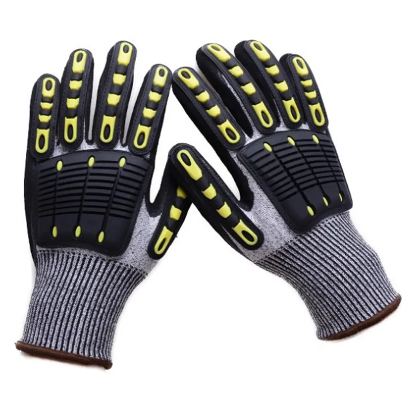 Outdoor Respiratory Gloves Cut Resistant Anti Impact Vibration Oil Tpr Work Proof Shock Mechanics | Спорт и развлечения