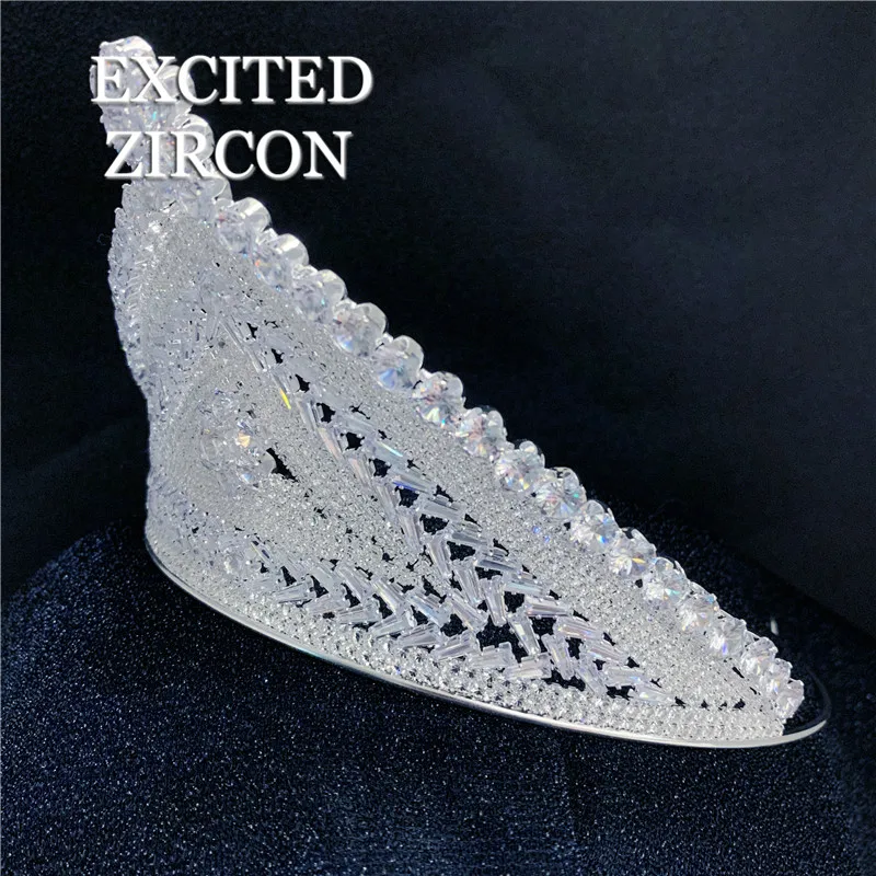 

Luxury Fashion Crystal Bridal Headdress Crown Vintage Princess Rhinestone Wedding Hair Accessories Gold Lady Jewelry
