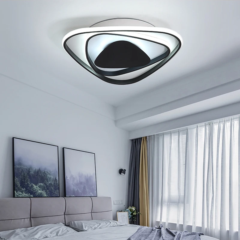 

Ceiling Light for Living Room Led Lights for Room Triangle Ceiling Lamp Bedroom Decor Modern Light Fixture Ultrathin Black White