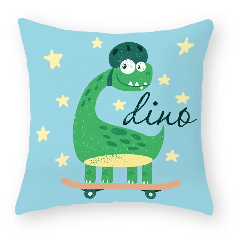 

45*45cm Dinosaur Pillow Case Home Decor Animal Dino Cushion Cover Baby Shower Birthday Party Decoration Pillowcase Kids Favors