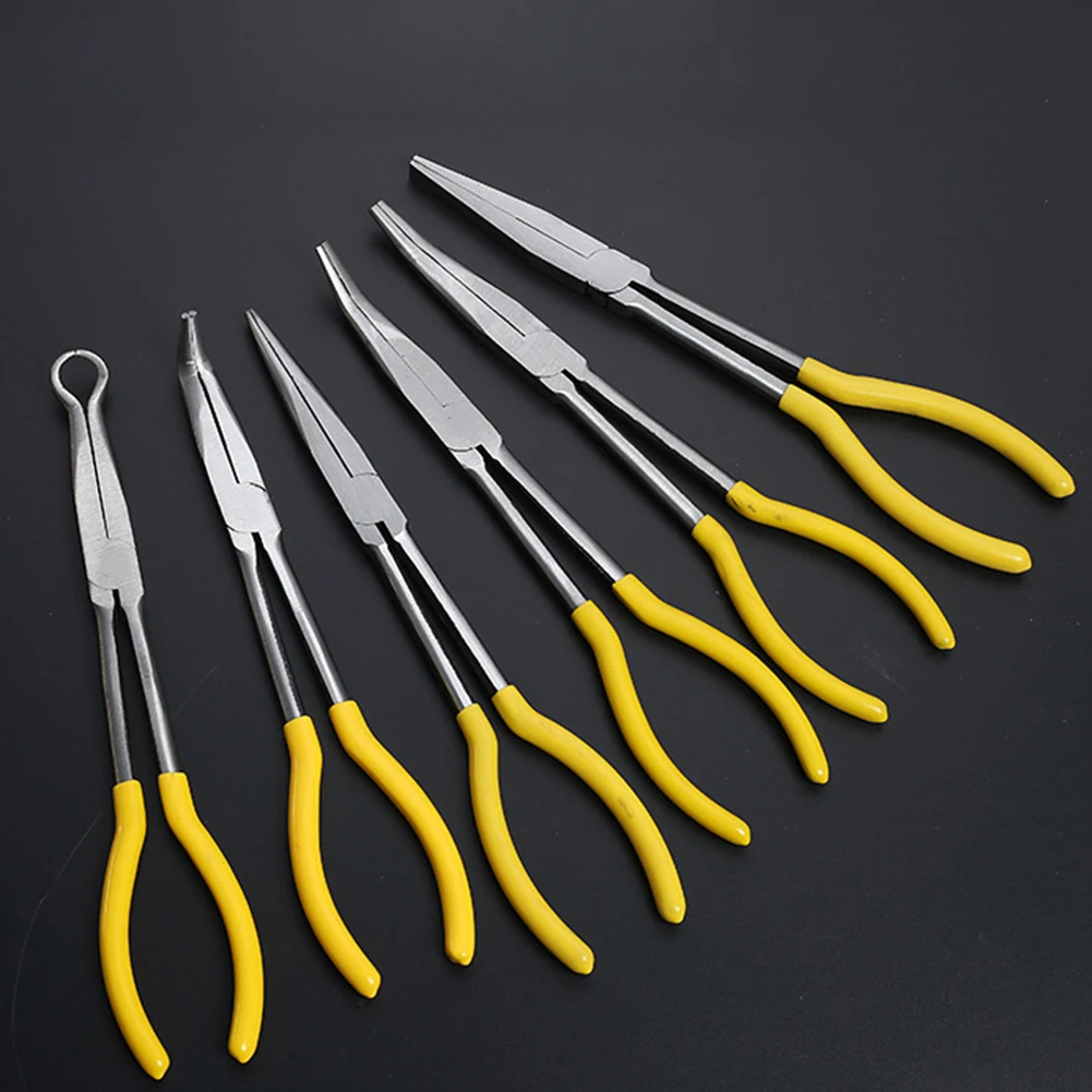 

11 Inch Long Nose Pliers 25/45/90 Degree Pliers Needle Nose Pliers Curved Mouth