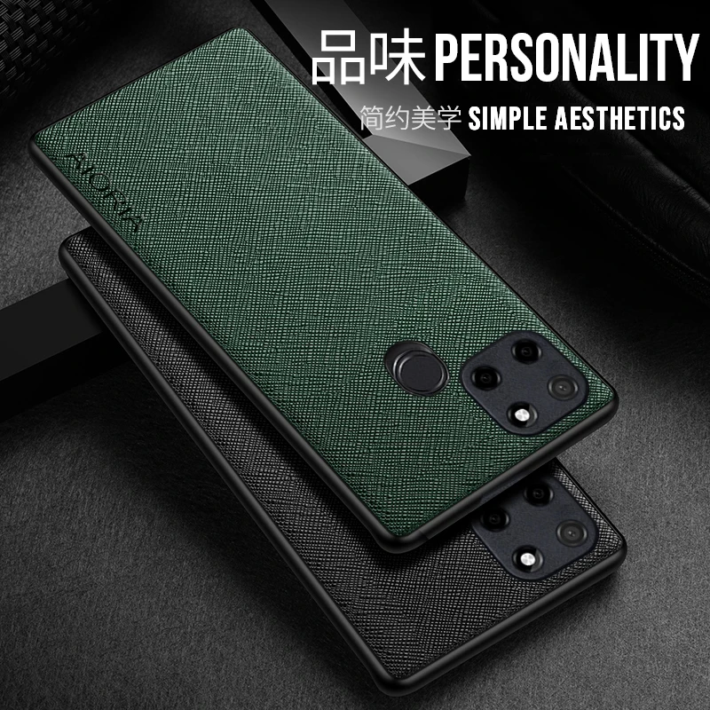 

Case for Realme C12 C11 X7 7 5 Pro 5S 5I 3 Q Case TPU Around The Edge Protection Perfect High Quality PU Leather