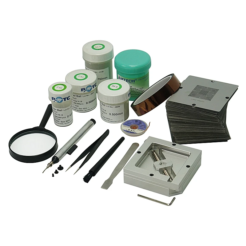 Трафареты BGA 184 шт. Паяльные шарики для реболлинговой станции набор флюсовой