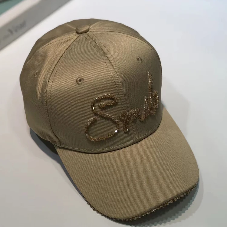 

female baseball cap hat celebrity letter diamond beaded leisure summer outdoor cap