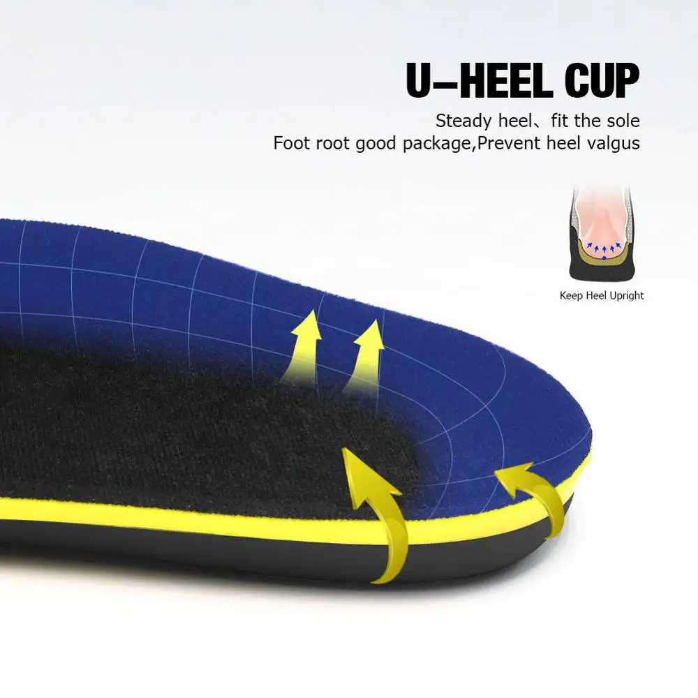 3ANGNI Slight Orthotic Insoles Arch Support for Plantar Fasciitis lower back pain relief PU Insole Health Sole Pad for Shoes