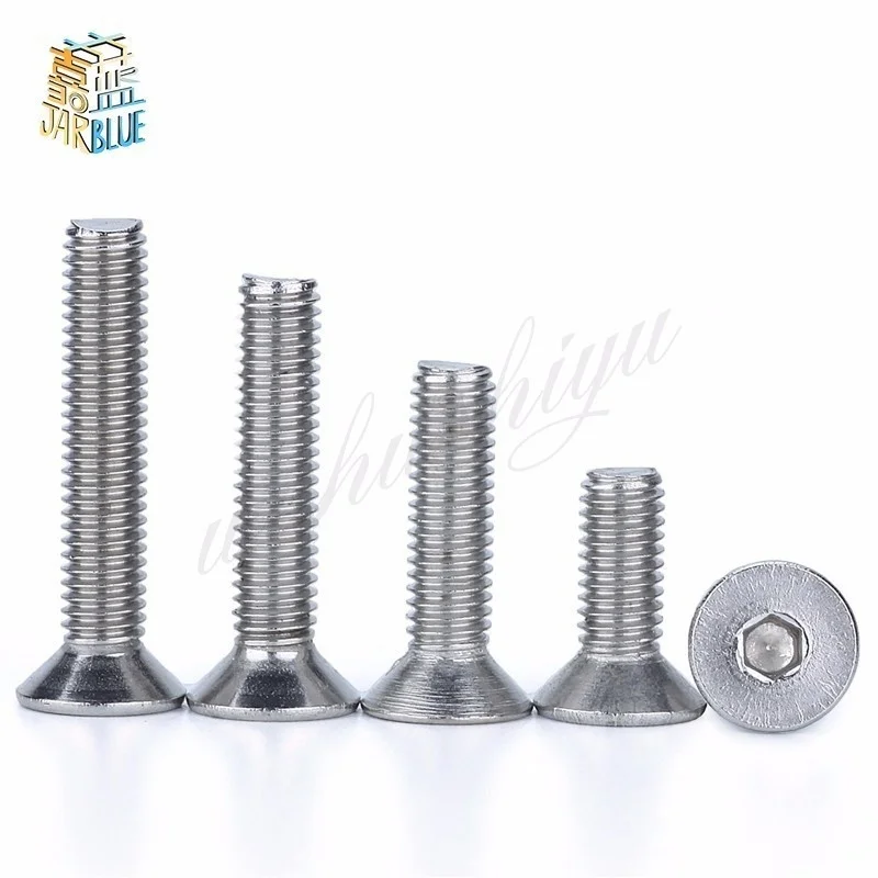 

10/50pcs Din7991 M2 M2.5 M3 M4 M5 Iso10642 Jisb1194 304 Stainless Steel Hexagonal Countersunk Screws Flat Head Screw