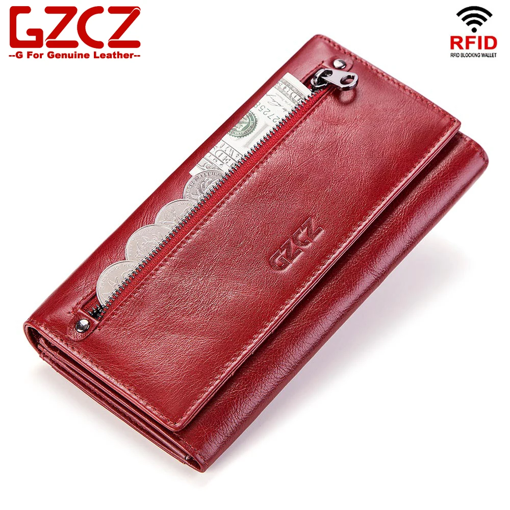 RFID Для женщин модная обувь из натуральной кожи кошелек женский сумочка для денег