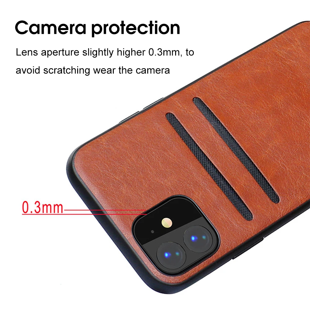OTAO роскошный кожаный держатель для карт кошелек чехол для iPhone 11 Pro MAX XR XS X задняя крышка для iPhone 8 7 6 6s Plus Тонкий PU чехол
