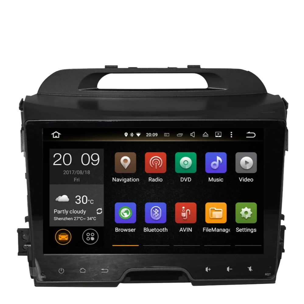 Android 10.0 araba GPS navigasyon 4G + 64G multimedya DVD OYNATICI KIA SPORTAGE 2010-2015 için araba radyo stereo