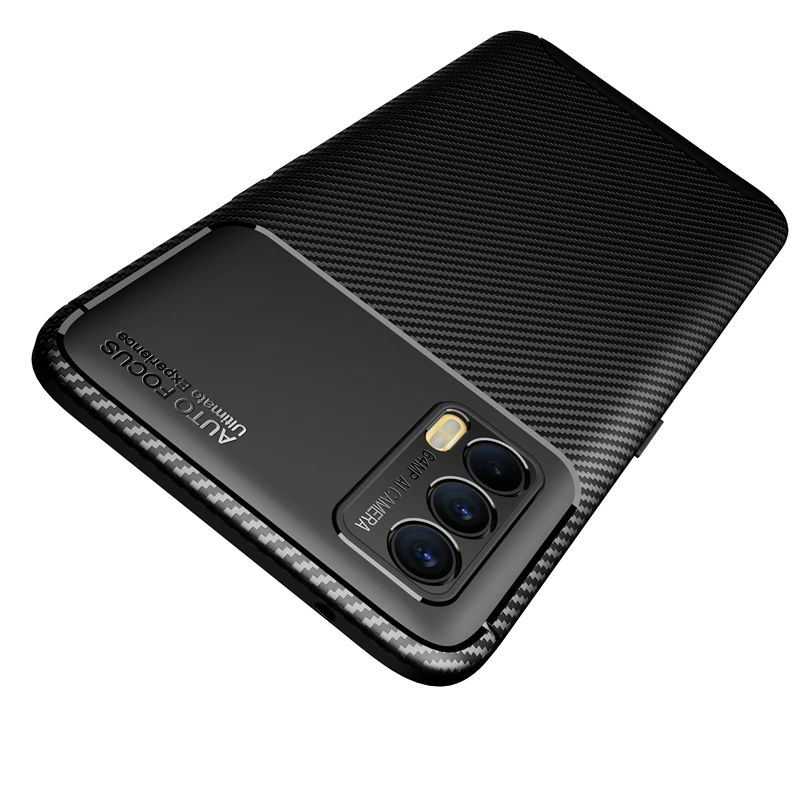 

Carbon Fiber Cover For Oppo Realme V15 5G Case Silicone Funda Oppo Realme V15 5G Ultra Thin Phone Case For Realme V15 5G Cover