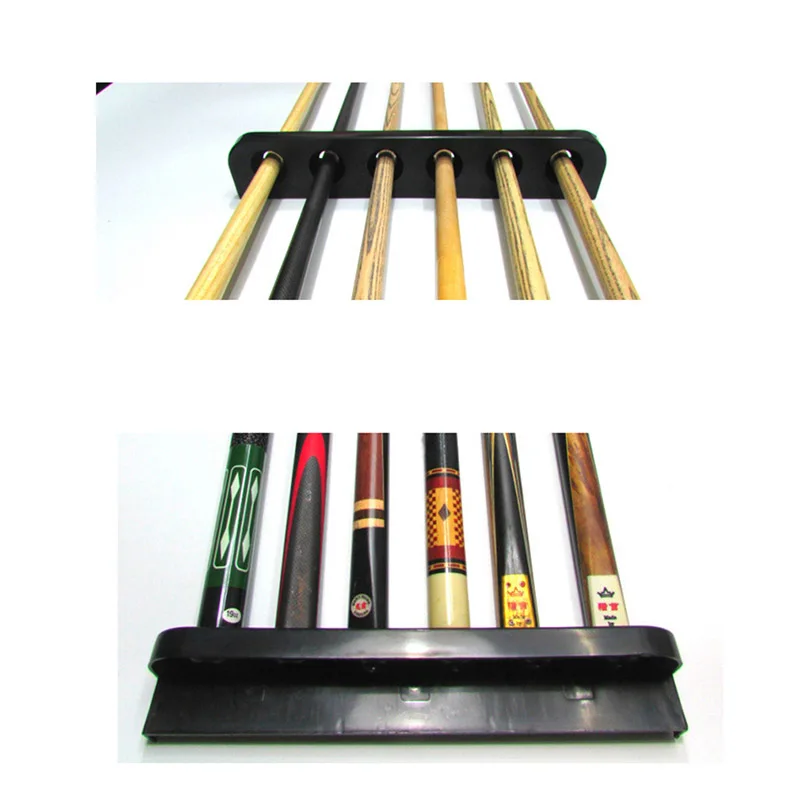 

High Quality 1 Pair High Quality Plastic Billiards Pool Snooker Cue Stick Rack Holder 6 Holes Billiard Accessories Cue Rack