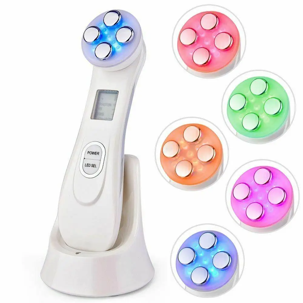 

Dropshipping 5in1 RF&EMS LED Photon Mesotherapy Electroporation Facial Beauty Radio Frequency Skin Rejuvenation Remover Wrinkle
