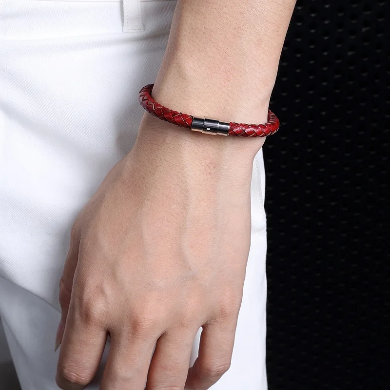 Модный металлический геометрический кожаный браслет женский корейский