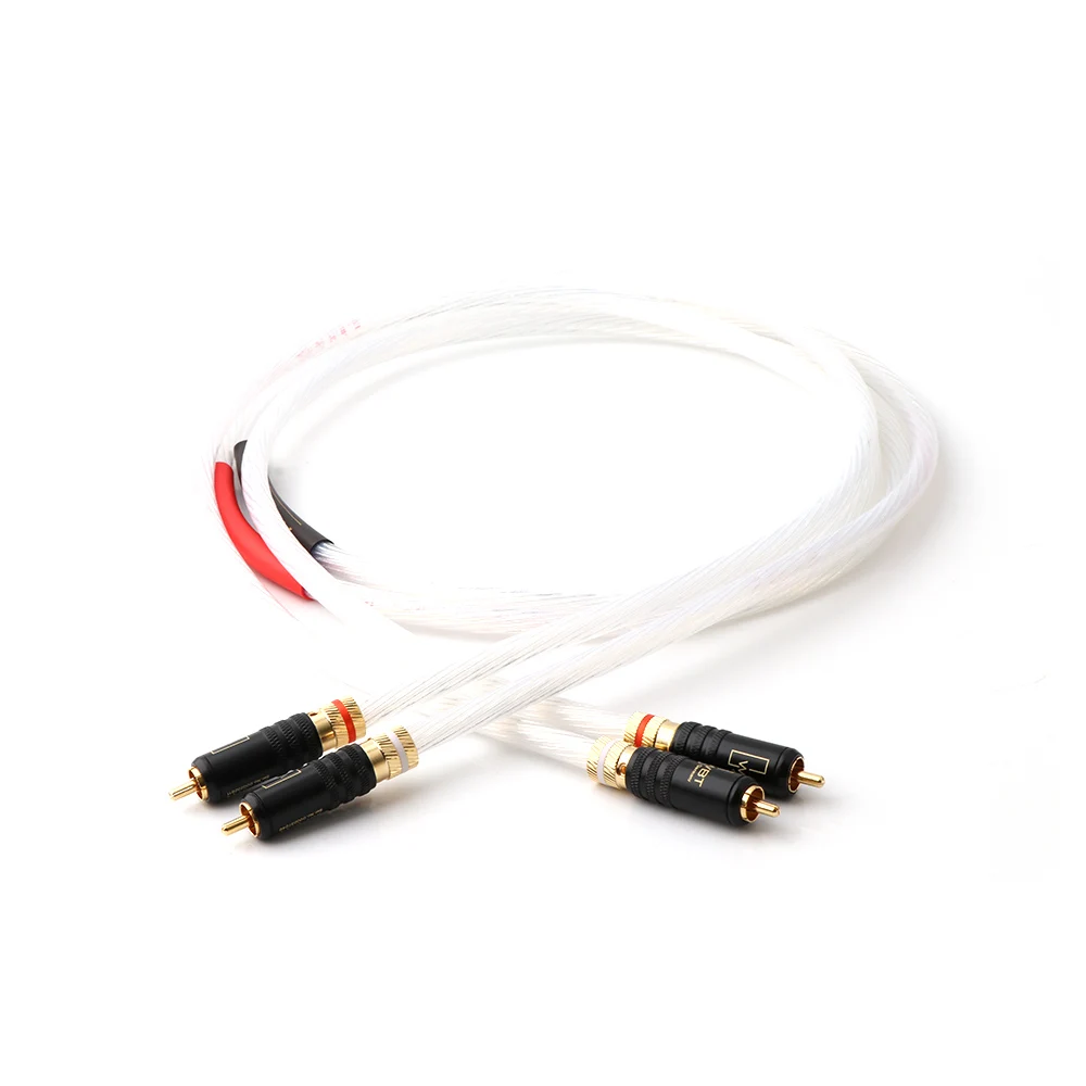 Аудиокабель Yter 7N PHOCC из чистой меди с посеребренным разъемом RCA Удлинительный