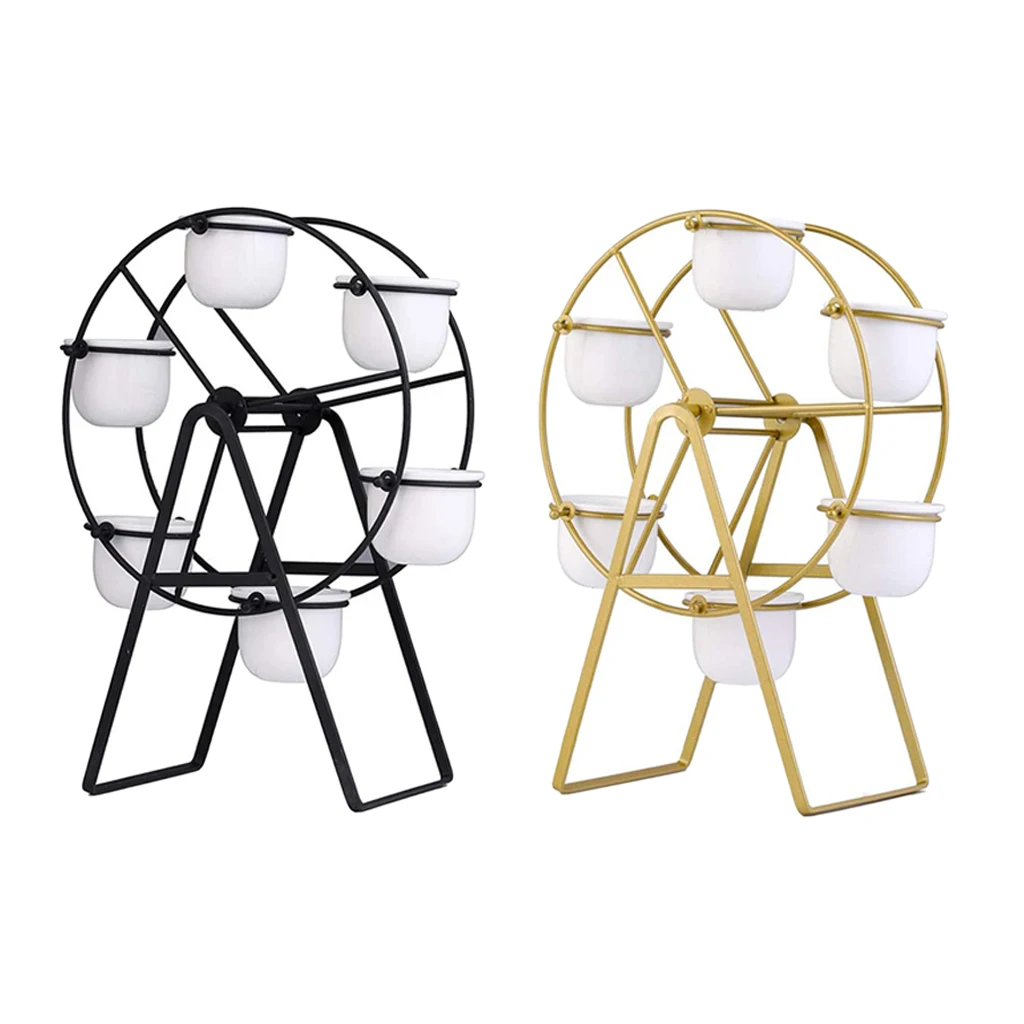 Подставки-держатели для цветочных горшков с 6 керамическими горшки