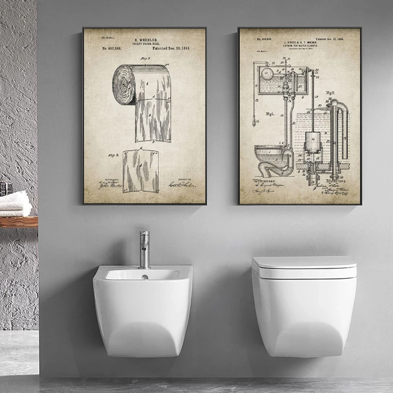 

Товары для ванной комнаты, патент, ретро постер, утапливаемая туалетная бумага, крышка для унитаза, патент, винтажная настенная Картина на х...