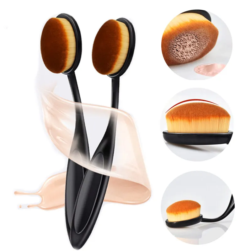 Горячая Черная мягкая Кисть для макияжа зубная щетка Тип Профессиональные кисти