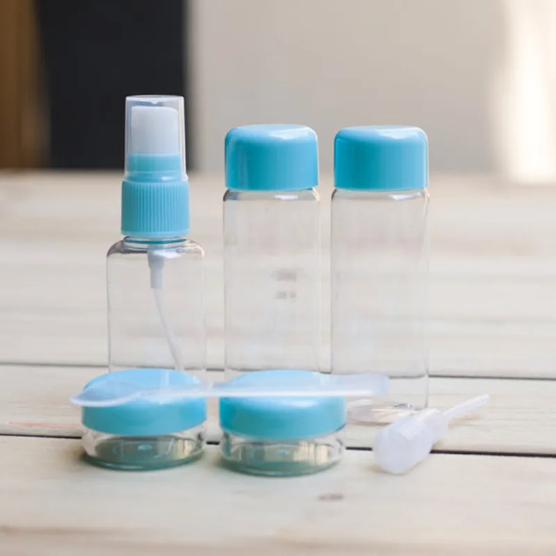 7 шт./компл. путешествия мини макияж косметический крем для лица горшок бутылки