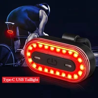 type c usb bicycle taillight red blue green white colored light mtb bike rear lamp road cycle tail lighting riding accessories