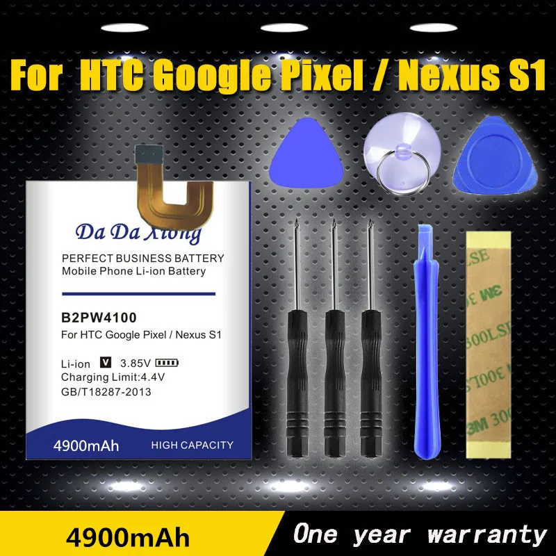 

2021 Original DaDaXiong B2PW4100 4900mAh Battery For HTC Google Pixel / Nexus S1