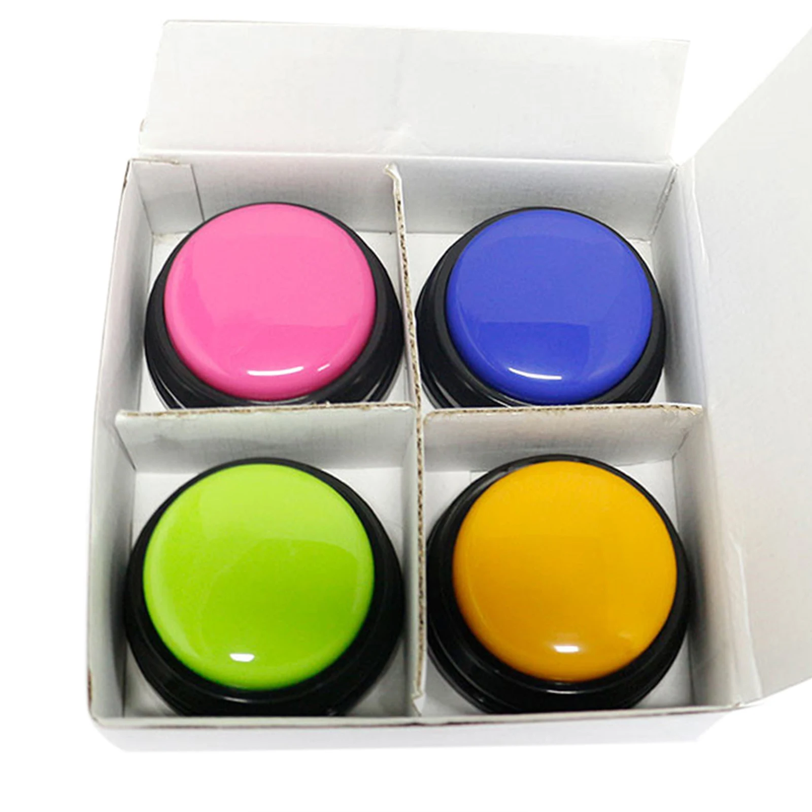 

Small Size Easy Carry Voice Recording Sound Button for Kids Interactive Toy Answering Buttons Orange+Pink+Blue+Green