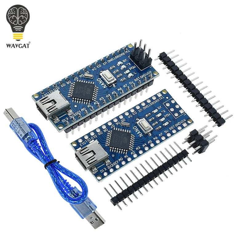 WAVGAT продвижение Arduino ардуино Nano 3,0 Atmega328 контроллер Совместимость совета для Arduino модуль PCB развитию без USB