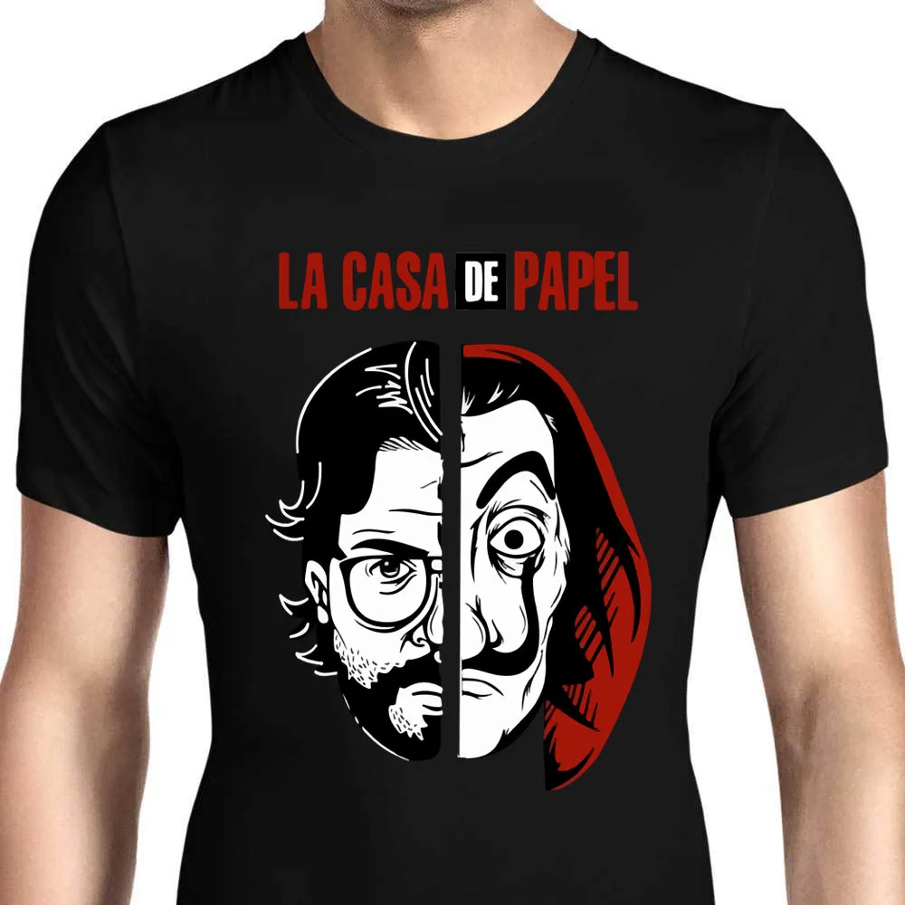 QZHIHE Для мужчин Забавный дизайн La Casa De Papel футболка деньги Heist футболки ТВ