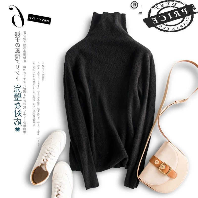 

Korean Women's 2021 Sweaters Ladies Turtleneck Women Long Sleeve Knitted Sweater Autumn Winter Clothes Ropa De Mujer a01