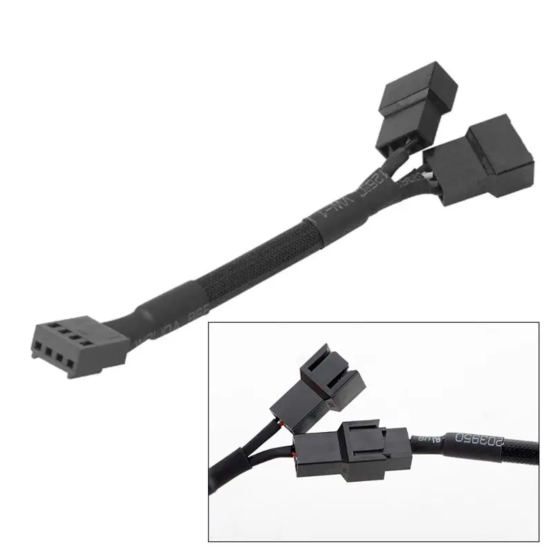 

CB-Y4P 4Pin PWM Y Splitter Fan Cable 1x4pin to 2x4pin Expansion Cable Adapter 34YD
