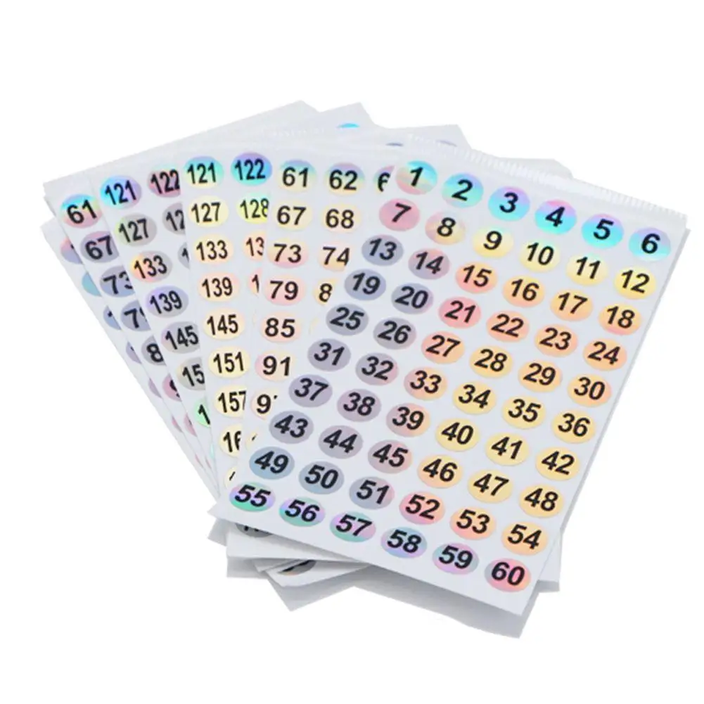 

Number Sticker Label For Nail Polish Color Gel Varnish 1-60/ 61-120/ 121-180 Marking Numbering Manicure Tool