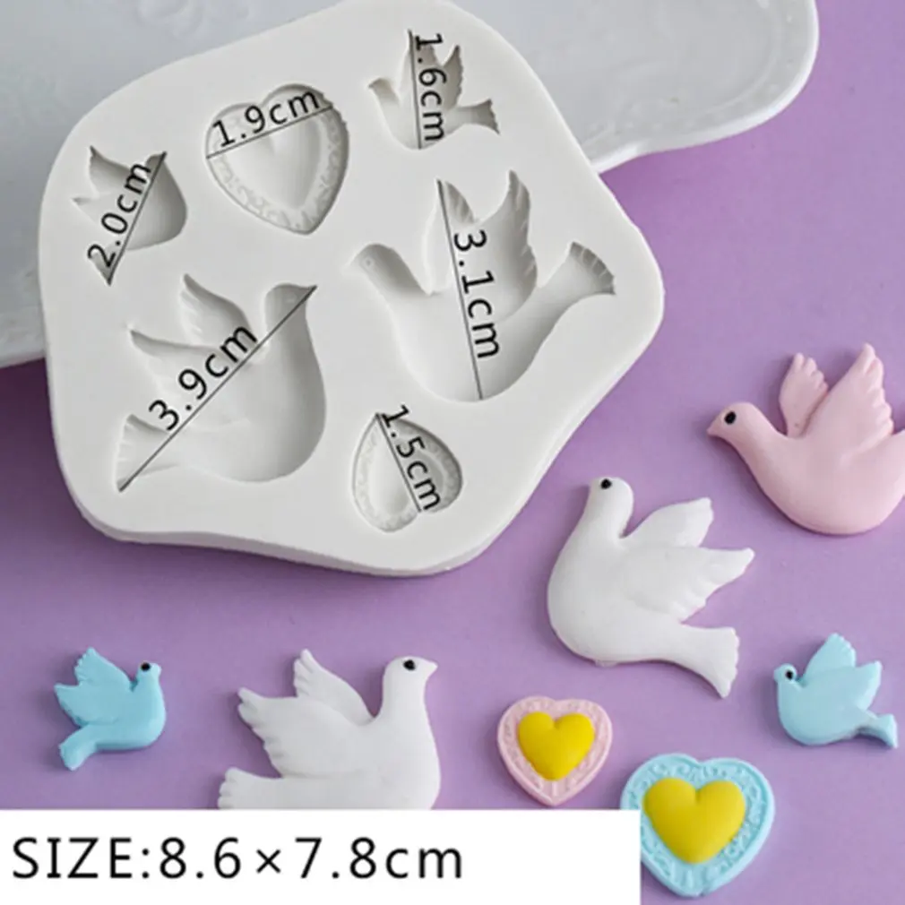 

Peace Dove Sunbird Mould Silicone Mold Chocolate baking Tools Non-stick Silicone cake mold Jelly and Candy Mold