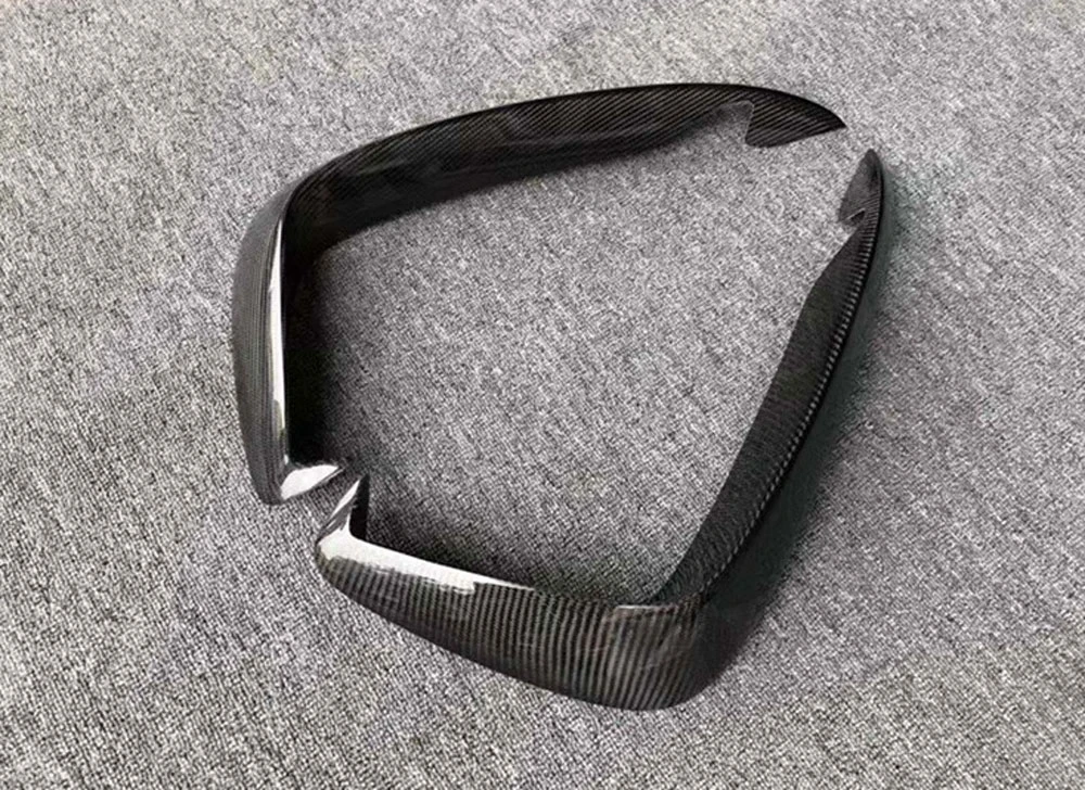 Автомобиль углеродное волокно передний бампер противотуманные фары плавники