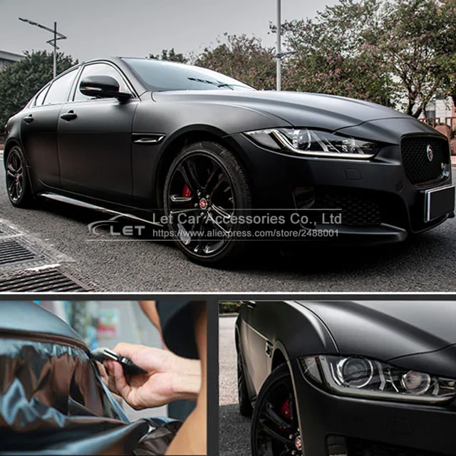 Матовый черный для кузова автомобиля Наклейка самоклеющаяся пленка ping виниловый