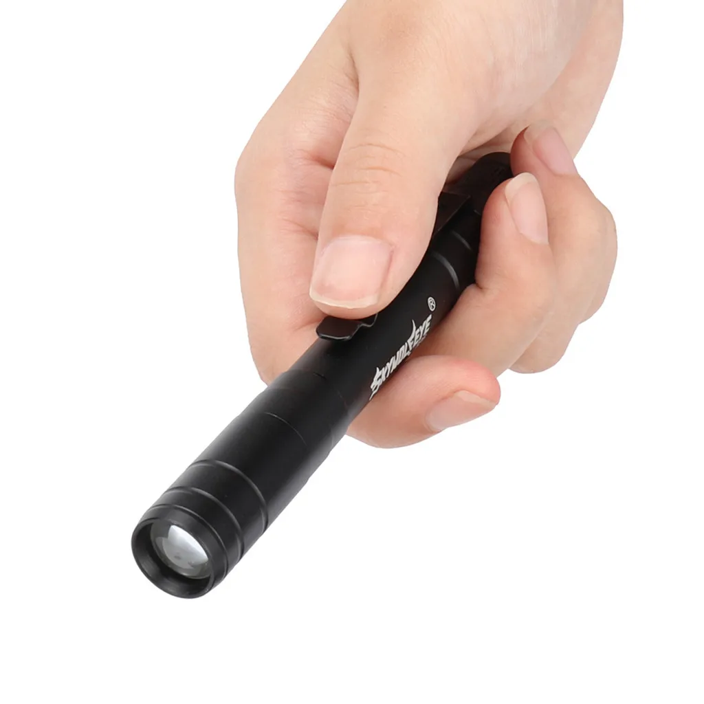 Черная алюминиевая мини светодиодная вспышка на батарейках 3 Вт светодиодный