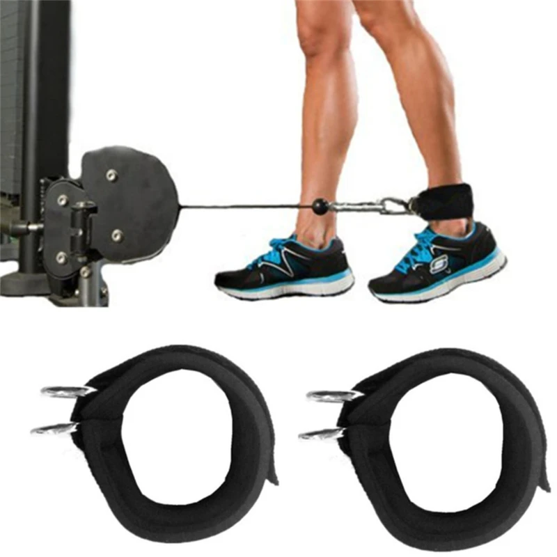 

1 шт. 2D кольцевые ремни на лодыжку для силовых тренировок и фитнеса, тренировочное оборудование, эластичный прочный нейлоновый ремень
